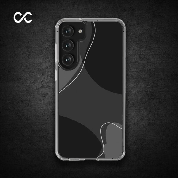Black Abstract Wave Minimal Design – Premium Silicone Case